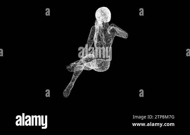 3D Sexy Pinup Girl Rotates On Black Background Sexuality And Passion 3D Sexy Pinup Girl Rotates On Black Background Sexuality And Passion