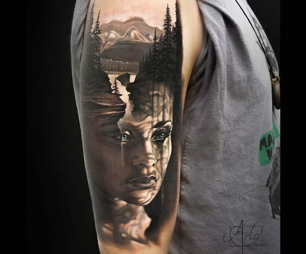 Embracing Abstract Nature Arm Tattoo: Modern Designs And Techniques