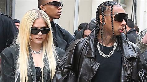 Avril Lavigne Amp Tyga Rock Matching Outfits At Paris Fashion Week Hollywood Life Avril Lavigne Amp Tyga Rock Matching Outfits At Paris Fashion Week Hollywood Life