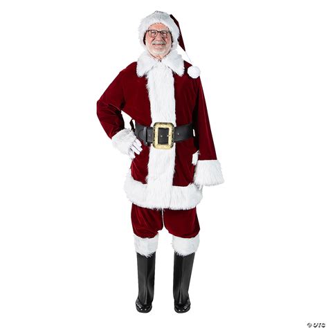 Burgundy Velvet Santa Suit W Overalls Size 50 56 Halco Claus Deluxe Outfit Bundle W Santa Guide