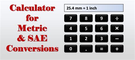 Calculator For Metric Sae Convert Mm To Inches Inches To Mm Calculator For Metric Sae Convert Mm To Inches Inches To Mm