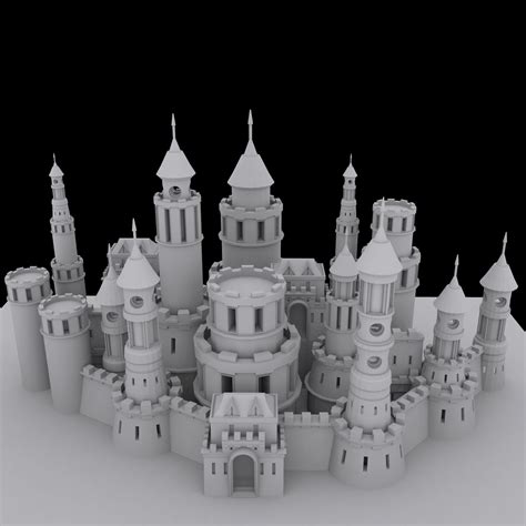 Castle Build Animation 3D Model 30 Blend Free3d