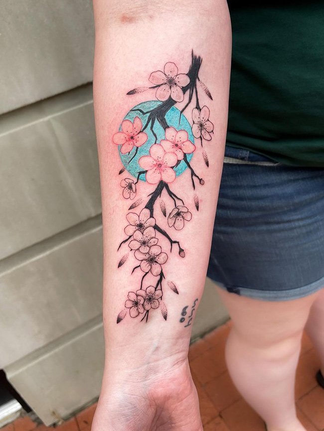 Christina Sparrow Cherry Blossom Tattoo History Part 3 Sakura Tattoos Symbolize Beauty Renewal And The Fleeting Nature Of Life Drawing Instagram