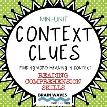 Context Clues Passages Worksheets Graphic Organizers Word Meaning In Context