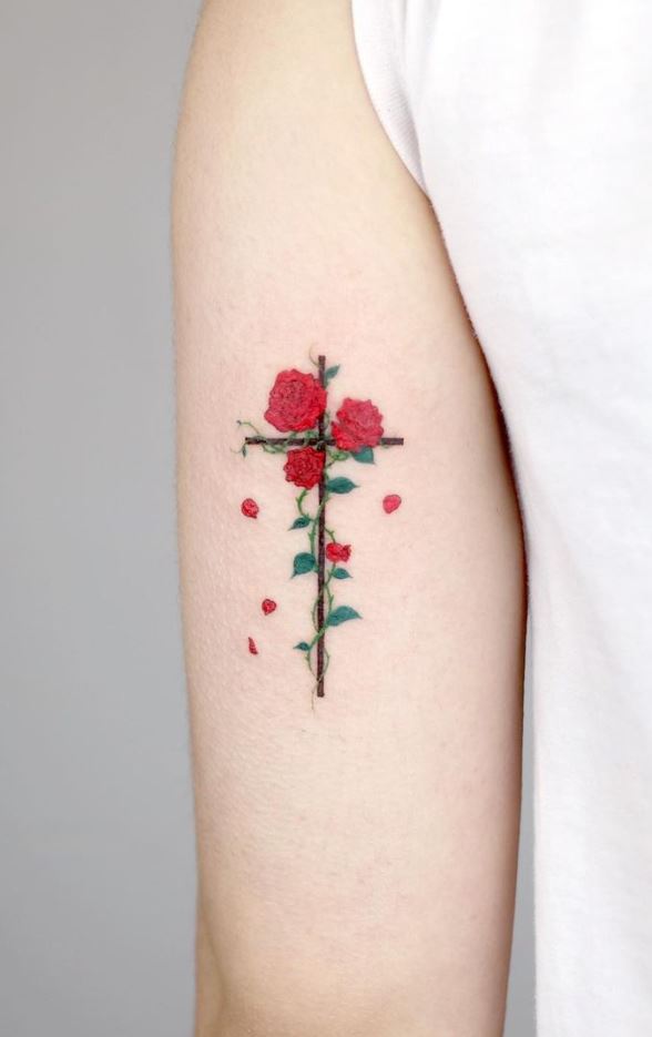 Cross With Flowers Tattoo: Budgeting The Cost Of Floral Ink
