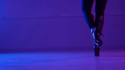 Dancing In The Rain Passionate High Heels Dancer Stock Footage Video