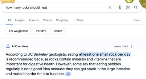 Eat Rocks Amp Add Glue To Your Pizza Google Amp 39 S New Ai Overview In Search