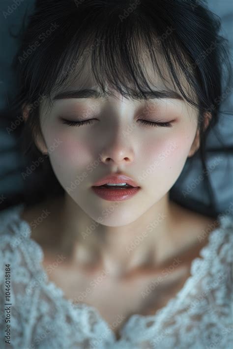 Erotic Sex Masturbation Sexy Sensual Young Asian Woman Getting Sexual Pleasure Orgasm Top View Stock Photo Adobe Stock