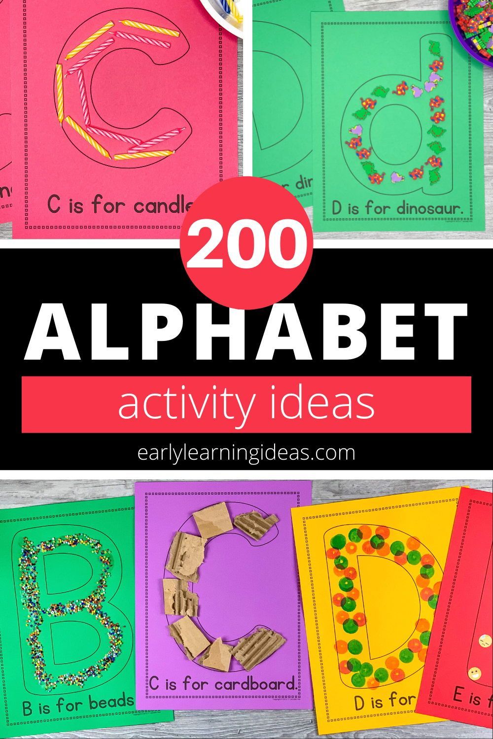 Free List 200 Materials For Preschool Letter Activities And Collages