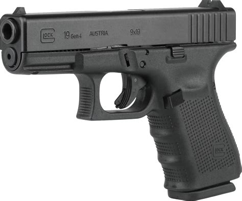 Glock 19 Gen4 9Mm 15R Ckddeeb Acg00839 15 1 Rounds 4 02 Barrel Stainless Silver Glock Fixed Rear Sights