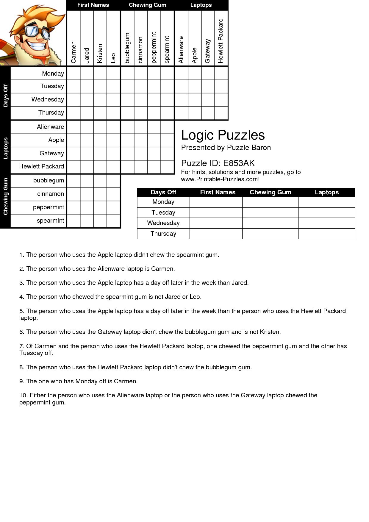 Unlock Brainpower With Logic Puzzles Printable - Quick Challenges