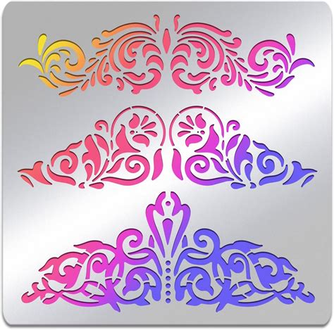 Metal Journal Stencils Reusable Stainless Steel Floral Pattern Stencils For Painting Wood Burning Pyrography And Engraving Crafts Walmart Com