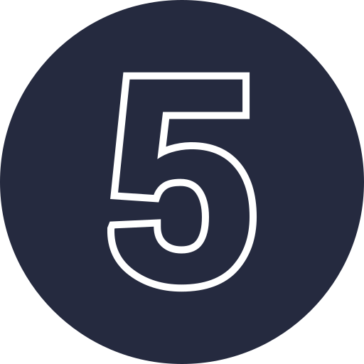 Number 5 Generic Flat Icon