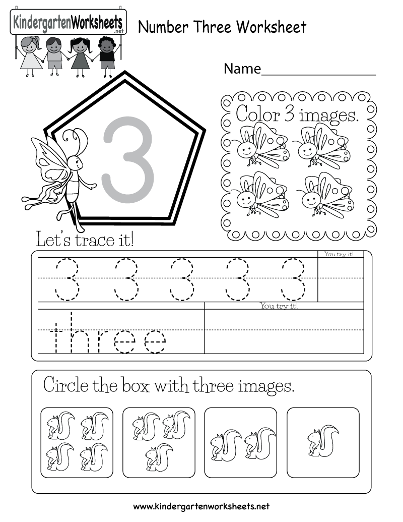 Number Three Worksheet Kindergarten Breathtaking Number 3 Pr