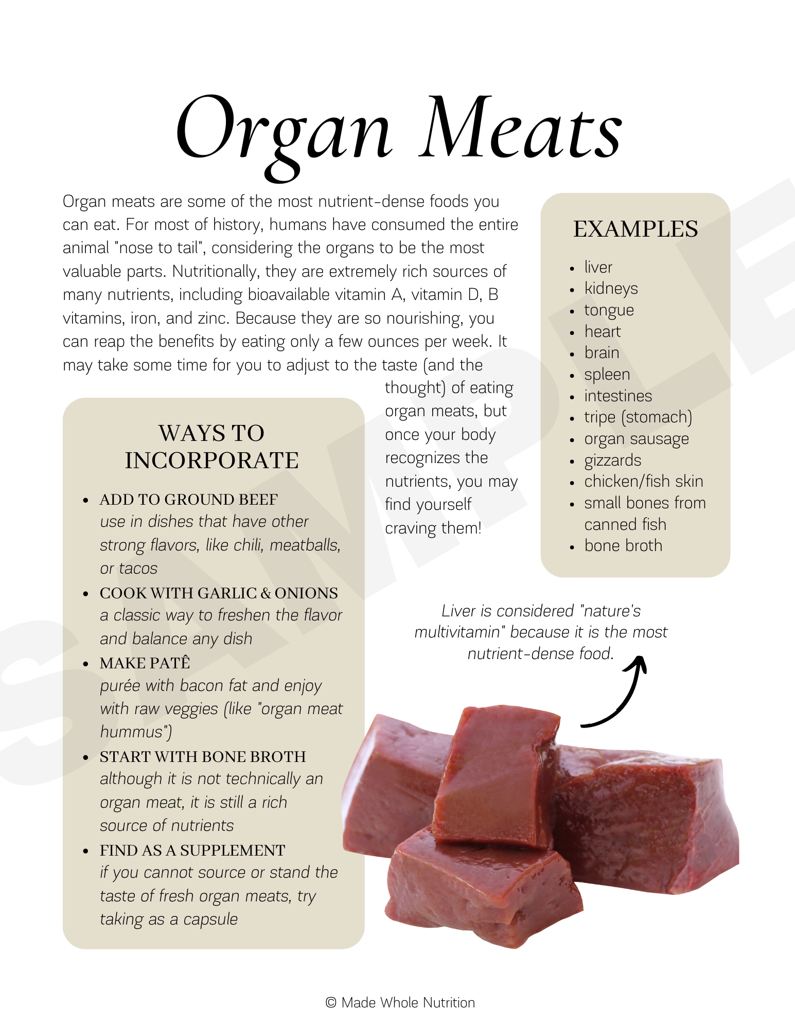 Organ Meats Nutrition Recipes And Where To Buy