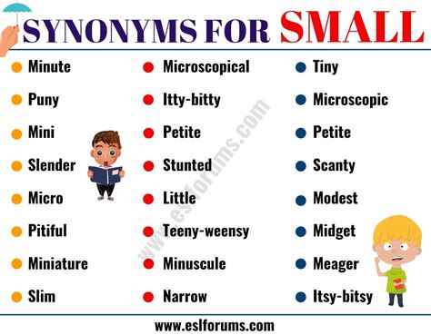 Other Words For Small 25 Small Synonyms With Examples Esl Forums Other Words For Small 25 Small Synonyms With Examples Esl Forums