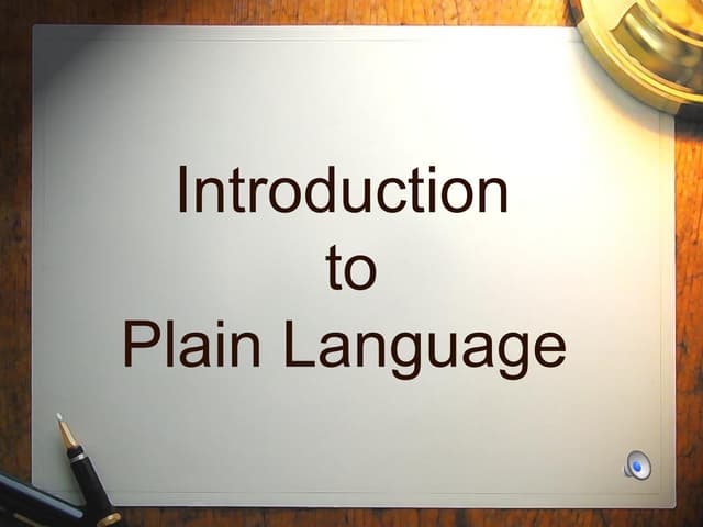 Plain English Overview Ppt Plain English Overview Ppt
