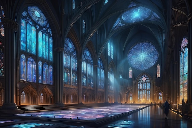 Premium Photo Digital Cathedral Unveiling The Grandeur Of A Technological Place Of Worship