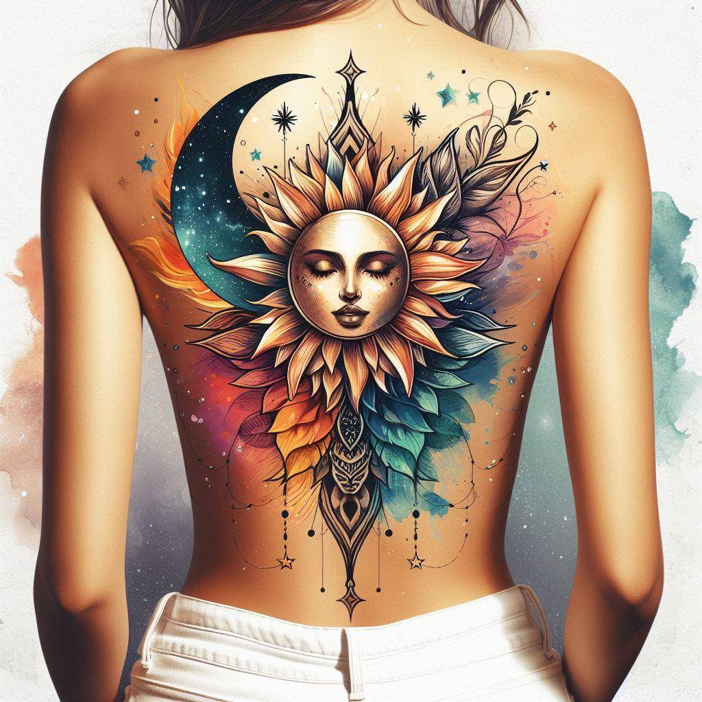 Sun Moon Star Tattoo For Astrology Lovers: Meanings, Styles