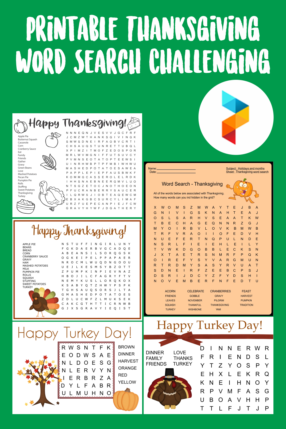 Beginner Guide: Thanksgiving Word Search Answers: Challenging