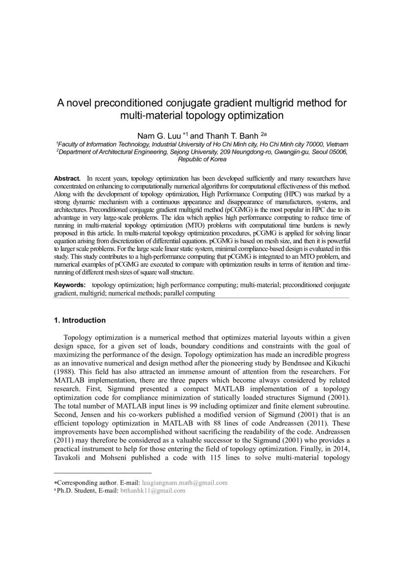 The Cut Cell Method For The Conjugate Heat Transfer Topology Optimization Of Turbulent Flows Using The Think Discrete Do Continuous Adjoint The Cut Cell Method For The Conjugate Heat Transfer Topology Optimization Of Turbulent Flows Using The Think Discrete Do Continuous Adjoint